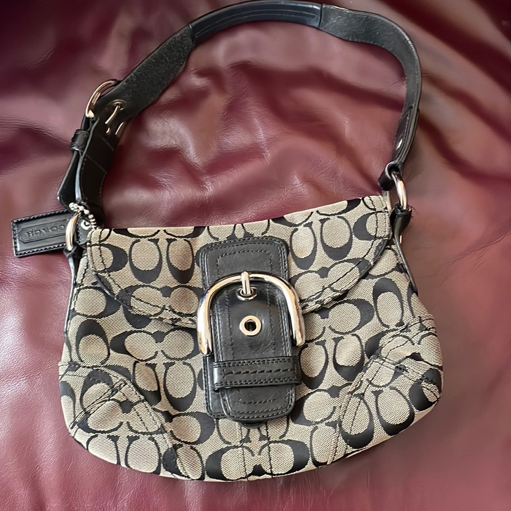 Coach Soho Signature C 11880p Black Canvas Shoulder Bag